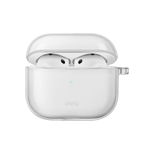 Чехол UNIQ Glase TPU case with carabin для AirPods 4. Цвет: прозрачный