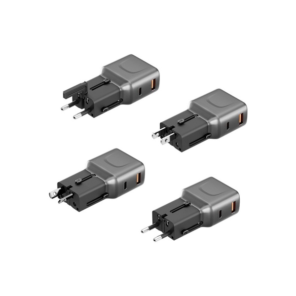 Адаптер питания EnergEA TravelGo USB-C, USB-A QC 3.0, 35W. Цвет: серый