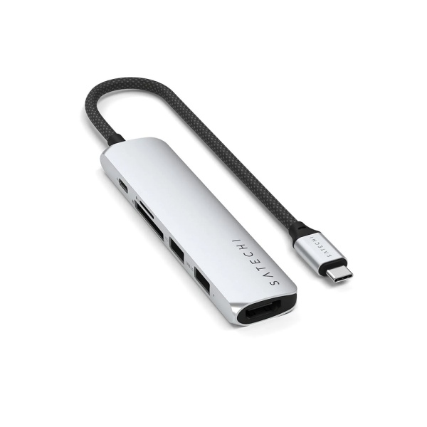 Адаптер Satechi 6-in-1 1хUSB-C+2xUSB-A+HDMI 4K@60Hz. Цвет: серебристый