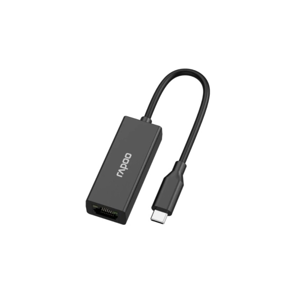 Адаптер RAPOO USB-C to RJ45. Цвет: черный