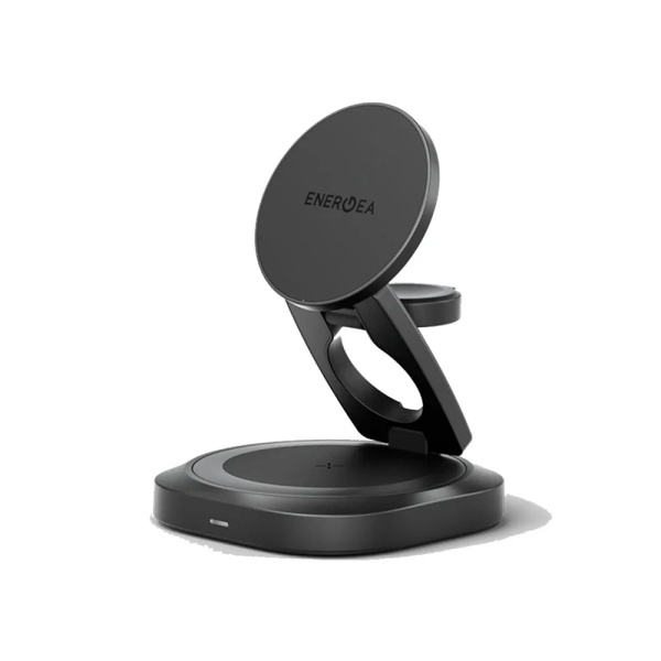 Беспроводное з/у EnergEA Bazic GoMag GYRO 3-in-1 magnetic foldable, Qi2.2 25 Вт. Цвет: серый