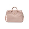 Сумка Guess для ноутбуков 15-16" PU Grained leather Bag 4G metal logo with Zipper. Цвет: розовый