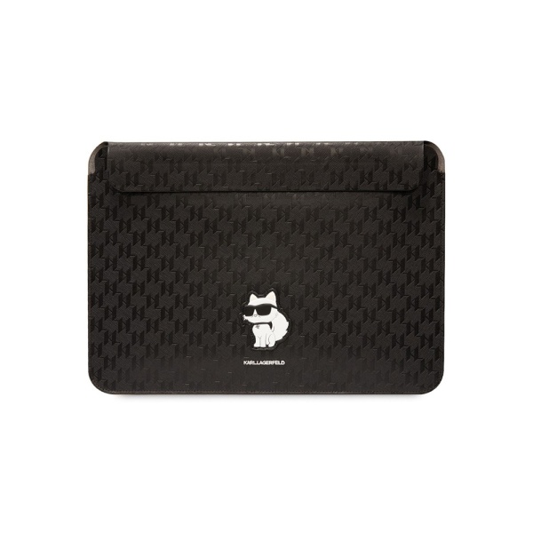 Чехол Lagerfeld Saffiano Sleeve Monogram NFT Choupette для ноутбуков 16". Цвет: черный
