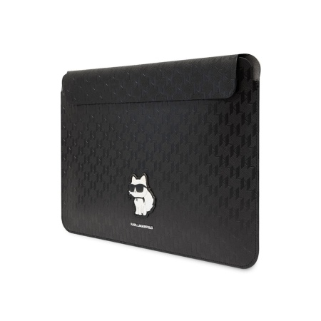 Чехол Lagerfeld Saffiano Sleeve Monogram NFT Choupette для ноутбуков 16". Цвет: черный