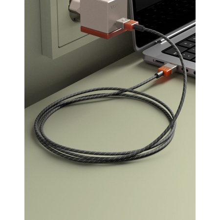 Кабель VLP NEO USB-C — USB-C, 100 Вт, 1.5м. Цвет: янтарно-серый