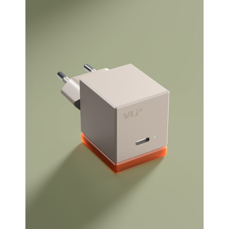 Сетевое зарядное устройство VLP NEO 45Вт, USB-C PD 3.2, QC. Цвет: янтарно-серый