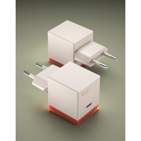 Сетевое зарядное устройство VLP NEO 45Вт, USB-C PD 3.2, QC. Цвет: янтарно-серый