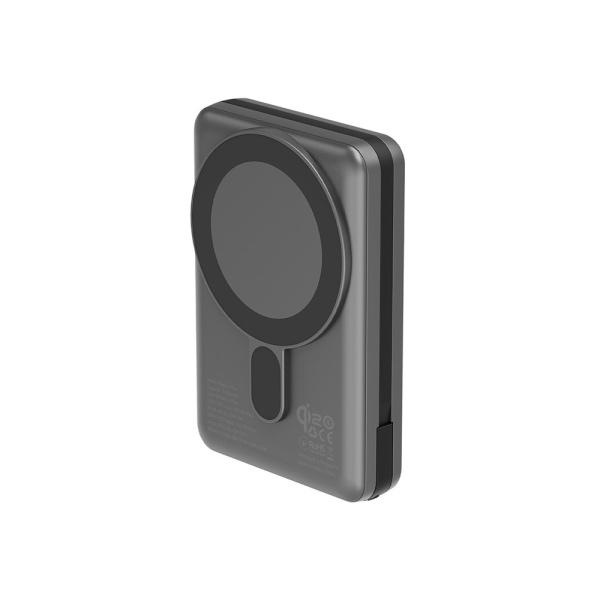 Внешний аккумулятор EnergEA MagPac PRO Plus, 10 000, 15W, Type-c 20W, Qi2. Цвет: серый/черный