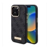 Чехол Guess PU 4G Plate metal logo Hard Black MagSafe для iPhone 16 Pro Max. Цвет: черный
