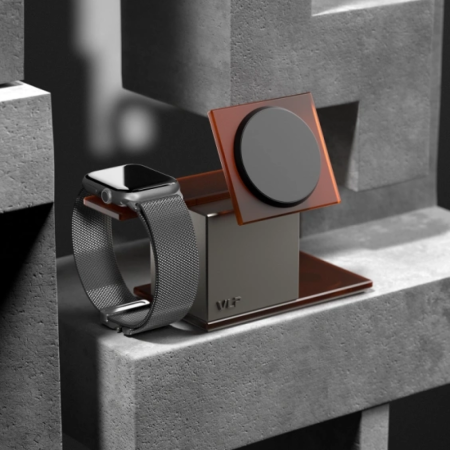 Комплект с беспроводным з/у VLP NEO Box 4 в 1 с Magsafe. Цвет: янтарно-серый