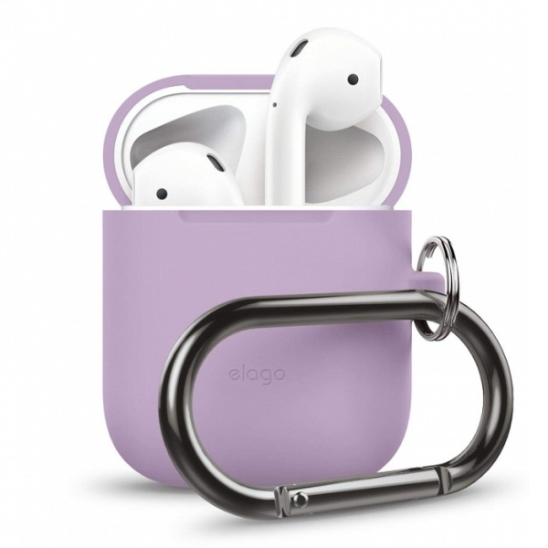 Чехол с карабином Elago для AirPods Hang case Lavender