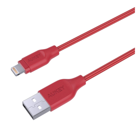 Кабель Aukey MFi Lightning — USB-A. 2м. Цвет: красный