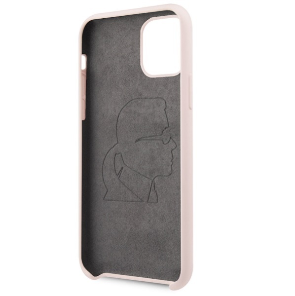 Чехол Lagerfeld для iPhone 11 Pro Liquid Silicone Iconic Karl Hard. Цвет: розовый