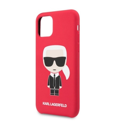 Чехол Lagerfeld для iPhone 11 Pro Liquid Silicone Iconic Karl Hard. Цвет: красный