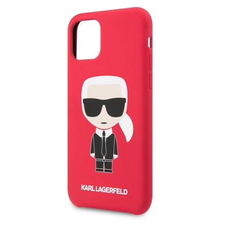 Чехол Lagerfeld для iPhone 11 Pro Max Liquid Silicone Iconic Karl Hard. Цвет: красный