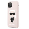 Чехол Lagerfeld для iPhone 11 Pro Max Liquid Silicone Iconic Karl Hard. Цвет: розовый