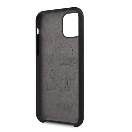 Чехол Lagerfeld для iPhone 11 Pro Max Liquid Silicone Iconic Hard. Цвет: черный/розовый 