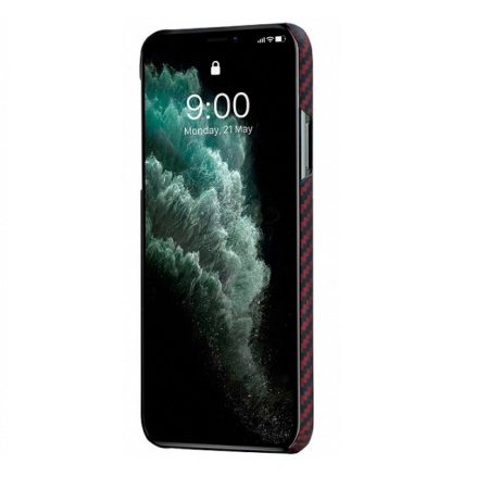Чехол Pitaka MAGCASE для iPhone 11 Pro. Цвет: красный в полоску