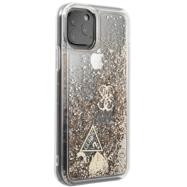 Чехол Guess для iPhone 11 Pro Max 4G collection, полиуретан. Glitter Gold