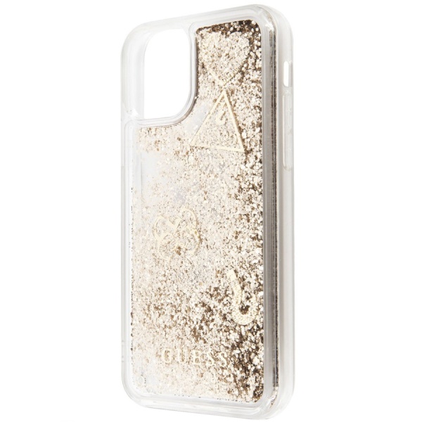 Чехол Guess для iPhone 11 Pro Max 4G collection, полиуретан. Glitter Gold