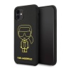 Чехол Lagerfeld для iPhone 11 Liquid Silicone Iconic Hard. Цвет: черный/желтый