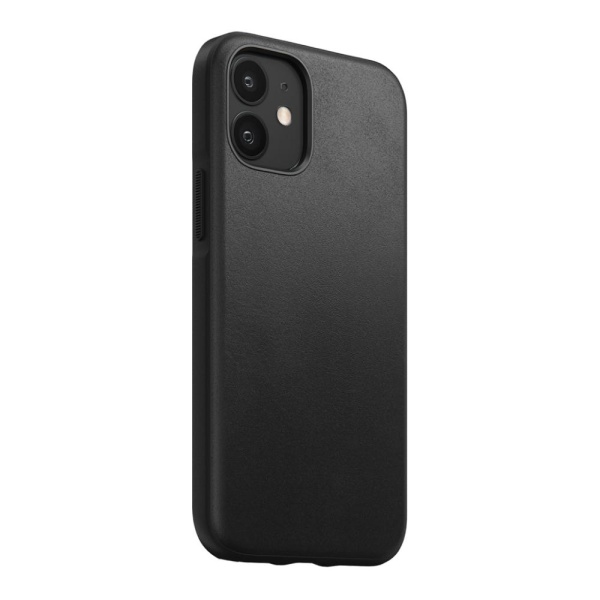 Чехол Nomad Rugged Case для iPhone 12 mini, кожа натуральная. Цвет: чёрный