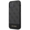 Чехол Guess для iPhone 12/12 Pro Stripe Metal Logo. Цвет: серый