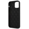 Чехол Guess для iPhone 12/12 Pro Liquid Silicone Gold Metal Logo. Цвет: чёрный