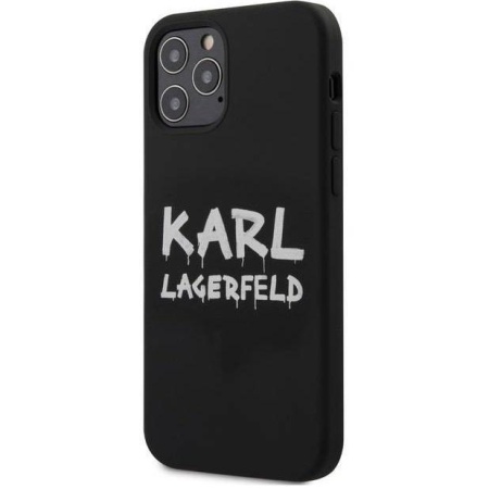 Чехол Lagerfeld для iPhone 12/12 Pro Liquid silicone Graffiti Logo. Цвет: белый