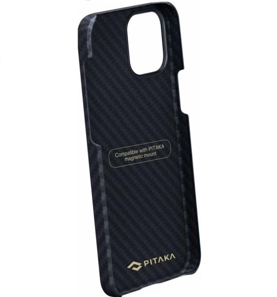 Чехол Pitaka MagEZ Case для iPhone 12 Pro, кевлар. Цвет: чёрно-серый