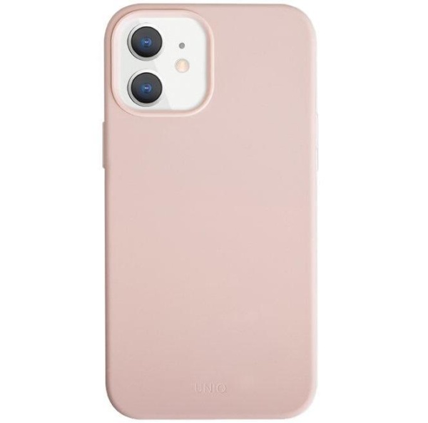 Чехол Uniq LINO для iPhone 12/12 Pro антимикробный. Цвет: розовый