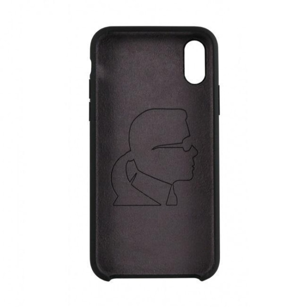 Чехол Lagerfeld Double Layer Karl's Head для iPhone X/XS. Цвет: чёрный/розовый