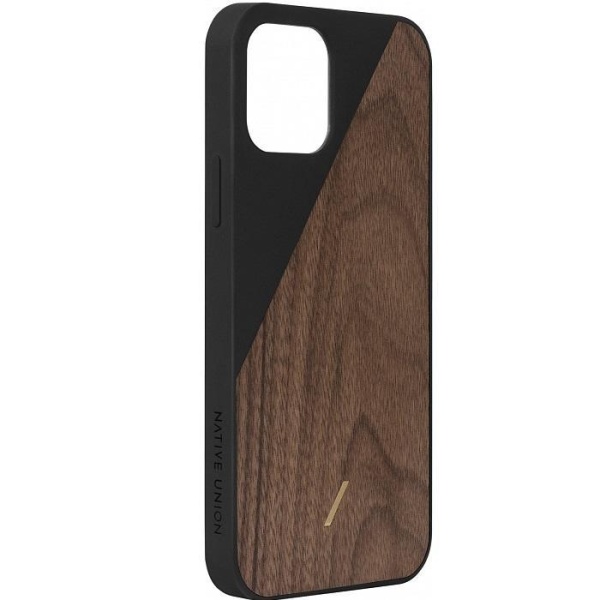 Чехол Native Union Clic Wooden для iPhone 12/12 Pro, пластик/дерево. Цвет: чёрный