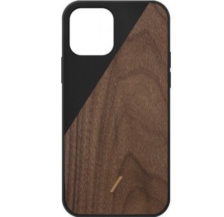 Чехол Native Union Clic Wooden для iPhone 12/12 Pro Max, пластик/дерево. Цвет: чёрный