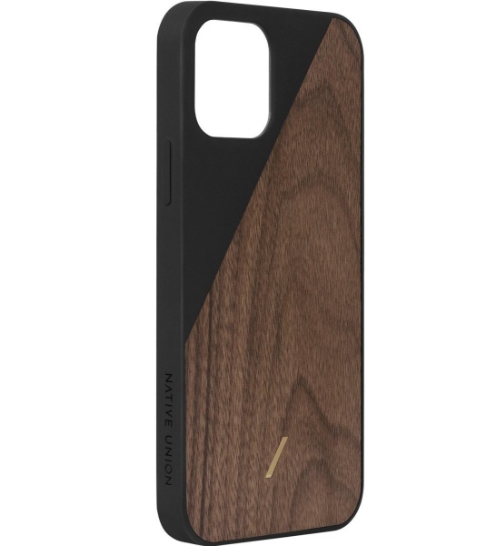 Чехол Native Union Clic Wooden для iPhone 12/12 Pro Max, пластик/дерево. Цвет: чёрный