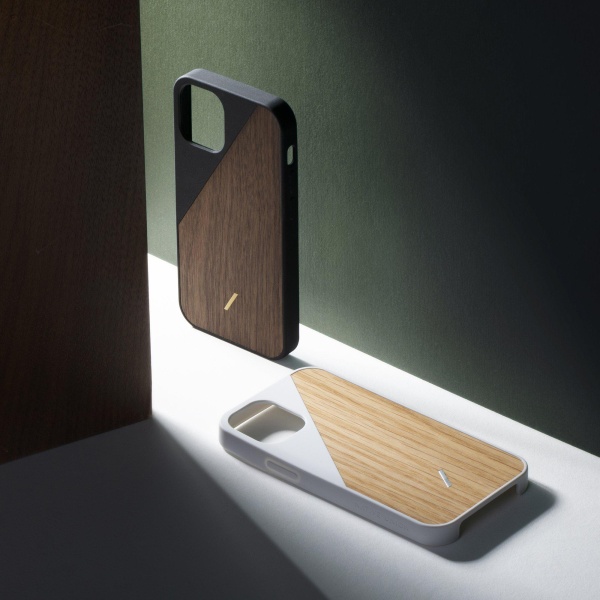 Чехол Native Union Clic Wooden для iPhone 12/12 Pro Max, пластик/дерево. Цвет: чёрный