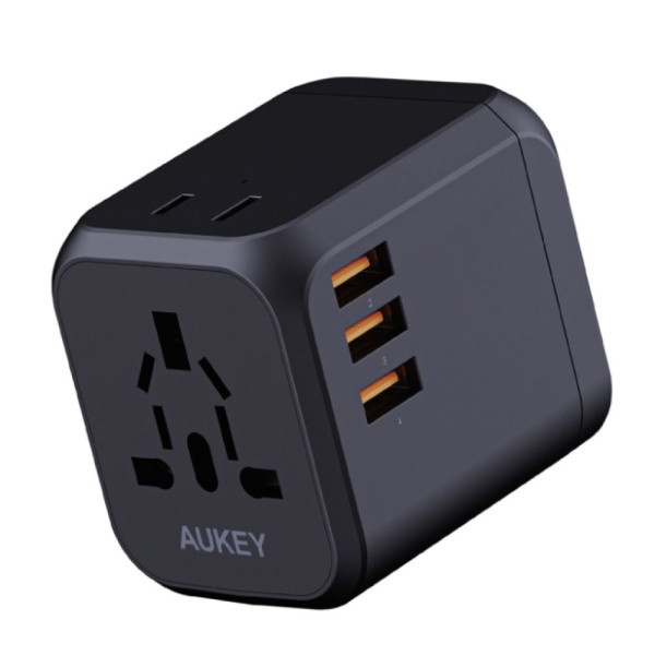 Адаптер питания AUKEY Универсальный адаптер 30W, PD. Цвет: чёрный