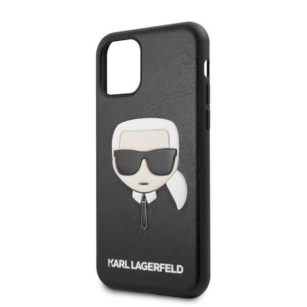 Чехол Lagerfeld для iPhone 11 Pro Leather Karl's Head. Цвет: чёрный