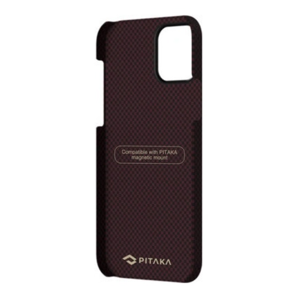 Чехол Pitaka MagEZ Case для iPhone 12 Pro Max, шахматное плетение. Цвет: чёрно-красный