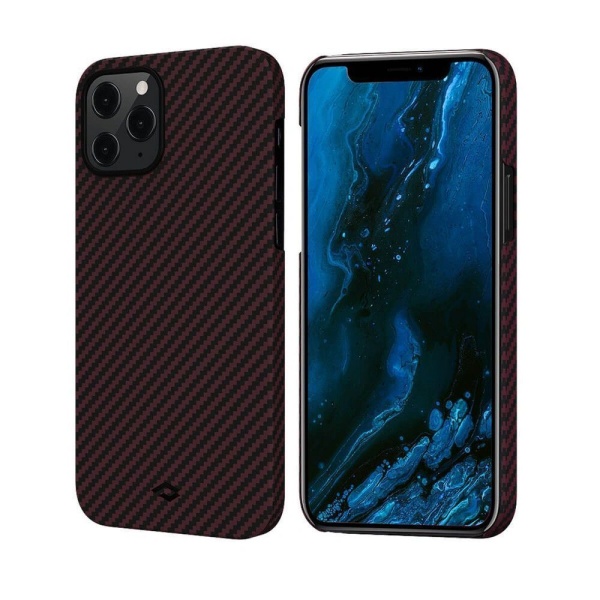 Чехол Pitaka MagEZ Case для iPhone 12 Pro, кевлар. Цвет: чёрно-красный