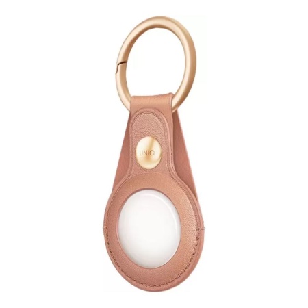 Чехол из экокожи Uniq Domus для AirTag. Цвет: розовый
