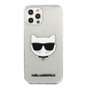 Чехол Lagerfeld для iPhone 12 Pro Max TPU Glitters Choupette Transp. Цвет: серебристый