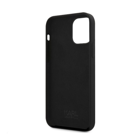 Чехол Lagerfeld для iPhone 12/12 Pro Liquid Silicone Ikonik outlines. Цвет: чёрный