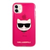 Чехол Lagerfeld для iPhone 11 TPU FLUO Choupette Transp. Цвет: розовый