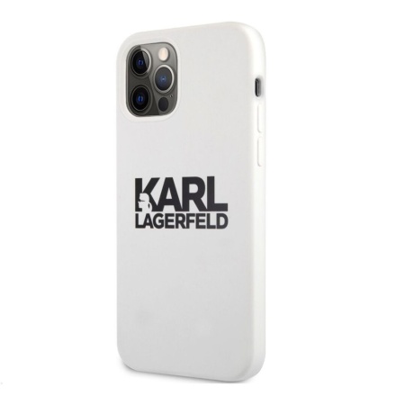 Чехол Lagerfeld для iPhone 12 Pro Max Liquid Silicone Choupette. Цвет: белый