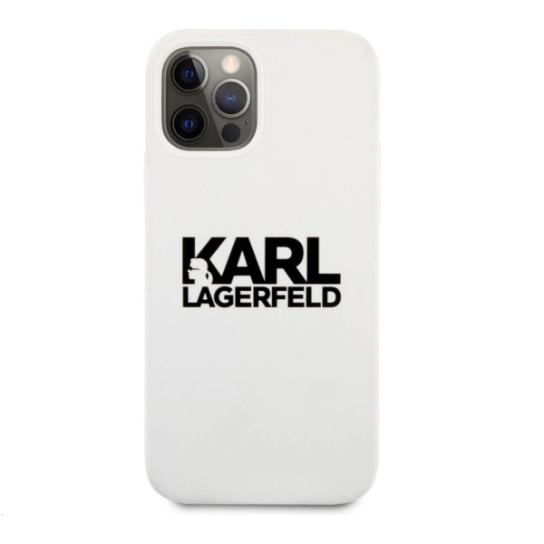 Чехол Lagerfeld для iPhone 12 Pro Max Liquid Silicone Choupette. Цвет: белый