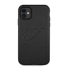 Чехол Guess для iPhone 11 Saffiano Script embossed logo. Цвет: чёрный