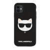Чехол Lagerfeld для iPhone 11 Liquid Silicone Choupette. Цвет: чёрный