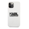 Чехол Lagerfeld для iPhone 12/12 Pro Liquid Silicone Choupette. Цвет: белый