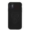 Чехол Lagerfeld для iPhone 11 Liquid Silicone Ikonik outlines. Цвет: чёрный